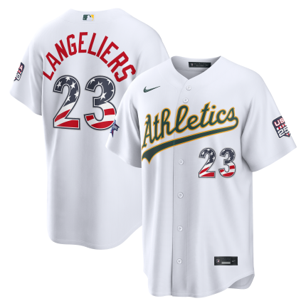 2026 All-Star Edition Stars & Stripes Men's Athletics Shea Langeliers Nike White Stadium Jersey