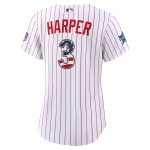 2026 All-Star Edition Stars & Stripes Women's Philadelphia Phillies Bryce Harper Nike White Stadium Jersey