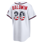 Fourth of July Men's Atlanta Braves Drake Baldwin Nike White USA 250 Stadium Jersey