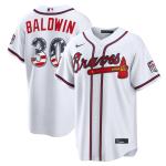 Fourth of July Men's Atlanta Braves Drake Baldwin Nike White USA 250 Stadium Jersey