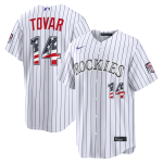 Fourth of July Men's Colorado Rockies Ezequiel Tovar Nike White USA 250 Stadium Jersey