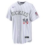 Fourth of July Men's Colorado Rockies Ezequiel Tovar Nike White USA 250 Stadium Jersey