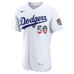 Fourth of July Men's Los Angeles Dodgers Mookie Betts Nike White USA 250 Authentic Jersey