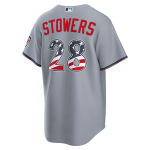 Fourth of July Men's Miami Marlins Kyle Stowers Nike Gray USA 250 Stadium Jersey