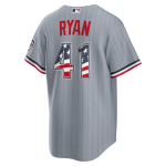 Fourth of July Men's Minnesota Twins Joe Ryan Nike Gray USA 250 Stadium Jersey