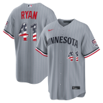 Fourth of July Men's Minnesota Twins Joe Ryan Nike Gray USA 250 Stadium Jersey
