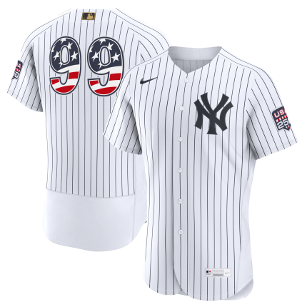 Fourth of July Men's New York Yankees Aaron Judge Nike White USA 250 Authentic Jersey