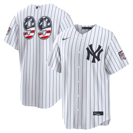 Fourth of July Men's New York Yankees Aaron Judge Nike White USA 250 Stadium Jersey