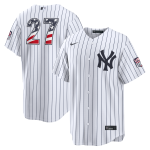 Fourth of July Men's New York Yankees Giancarlo Stanton Nike White USA 250 Stadium Jersey