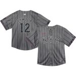 Infant New York Mets Francisco Lindor Nike Graphite 2024 City Connect Limited Player Jersey
