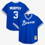 Men's Atlanta Braves Dale Murphy Mitchell & Ness Scarlet Authentic Batting Practice Jersey