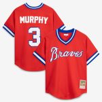 Men's Atlanta Braves Dale Murphy Mitchell & Ness Scarlet Authentic Batting Practice Jersey