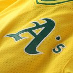 Men's Athletics Mark McGwire Mitchell & Ness Gold Authentic Batting Practice Jersey