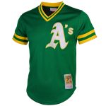 Men's Athletics Reggie Jackson Mitchell & Ness Green Authentic Batting Practice Jersey