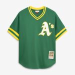 Men's Athletics Rickey Henderson Mitchell & Ness Green Authentic Batting Practice Jersey