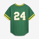 Men's Athletics Rickey Henderson Mitchell & Ness Green Authentic Batting Practice Jersey