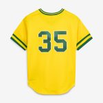 Men's Athletics Rickey Henderson Mitchell & Ness Yellow Authentic Batting Practice Jersey
