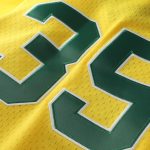 Men's Athletics Rickey Henderson Mitchell & Ness Yellow Authentic Batting Practice Jersey