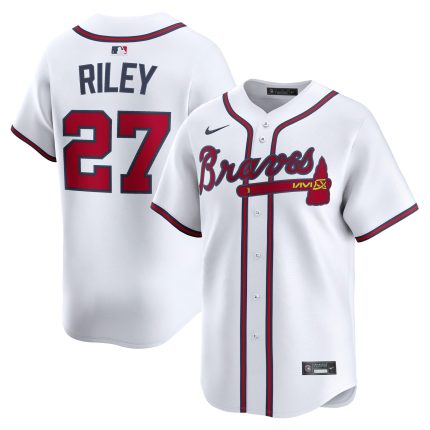 Men's Atlanta Braves Austin Riley Nike White Home Limited Player Jersey