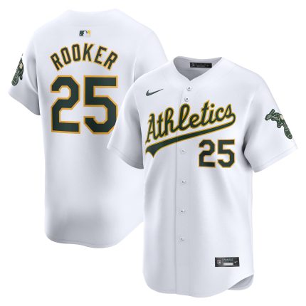 Men's Athletics Brent Rooker Nike White Home Limited Player Jersey