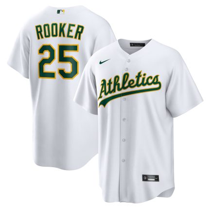 Men's Athletics Brent Rooker Nike White Home Replica Jersey