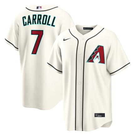 Men's Arizona Diamondbacks Corbin Carroll Nike Cream Home Replica Jersey
