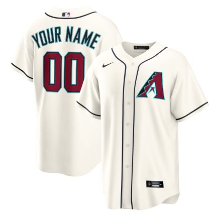 Men's  Arizona Diamondbacks  Nike Cream Home Custom Replica Jersey