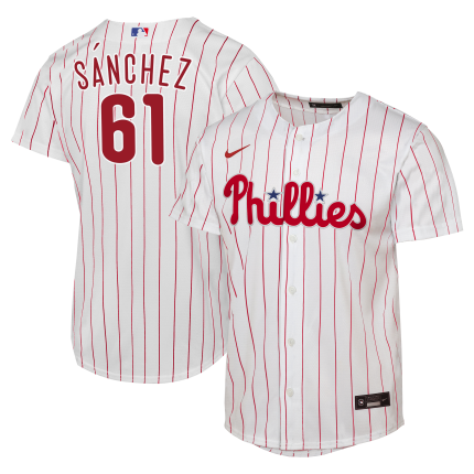 Male Philadelphia Phillies Cristopher Sánchez Nike White Home Replica Jersey