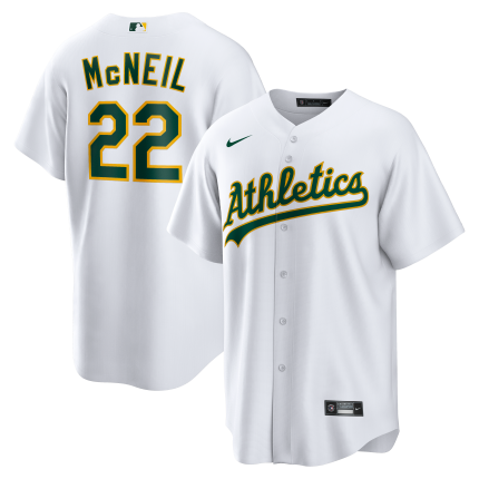 Men's Athletics Jeff McNeil Nike White Home Replica Jersey
