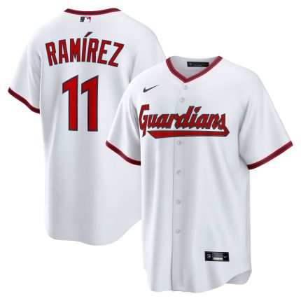 Men's  Cleveland Guardians José Ramírez Nike White Home Replica Jersey