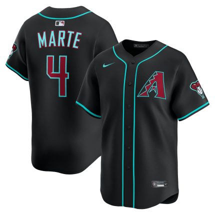 Men's Arizona Diamondbacks Ketel Marte Nike Black Alternate Limited Jersey