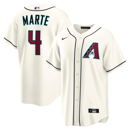 Men's  Arizona Diamondbacks Ketel Marte Nike Cream Home Replica Jersey