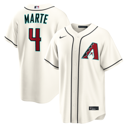 Men's Arizona Diamondbacks Ketel Marte Nike Cream Home Replica Jersey