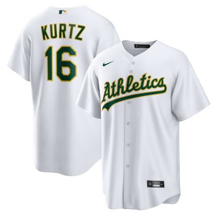 Men's Athletics Nick Kurtz Nike White Home Replica Player Jersey