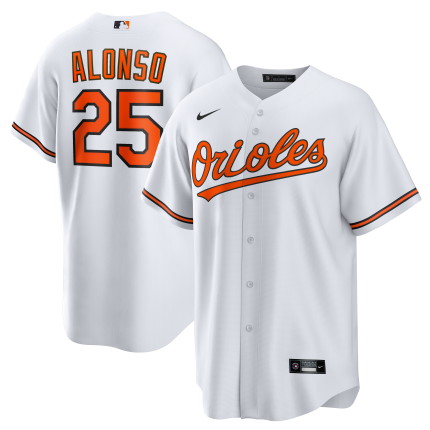 Men's  Baltimore Orioles Pete Alonso Nike White Home Replica Jersey