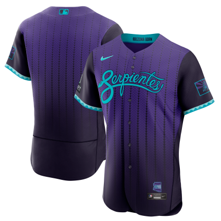 Men's Arizona Diamondbacks Nike Purple City Connect Authentic Sponsor Patch Jersey