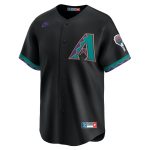 Men's Arizona Diamondbacks Randy Johnson Nike Black Throwback Cooperstown Collection Limited Jersey