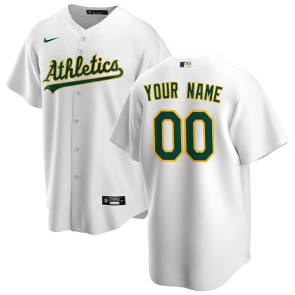 Men's Athletics Nike White Home Replica Custom Jersey